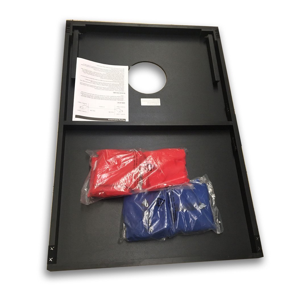 VictoryStore Cornhole Game Set - Premium Bean Bag Toss Outdoor Game with Anchors Down Bottoms Up Design - Perfect for Backyard Parties, Tailgating & Spring Break Events