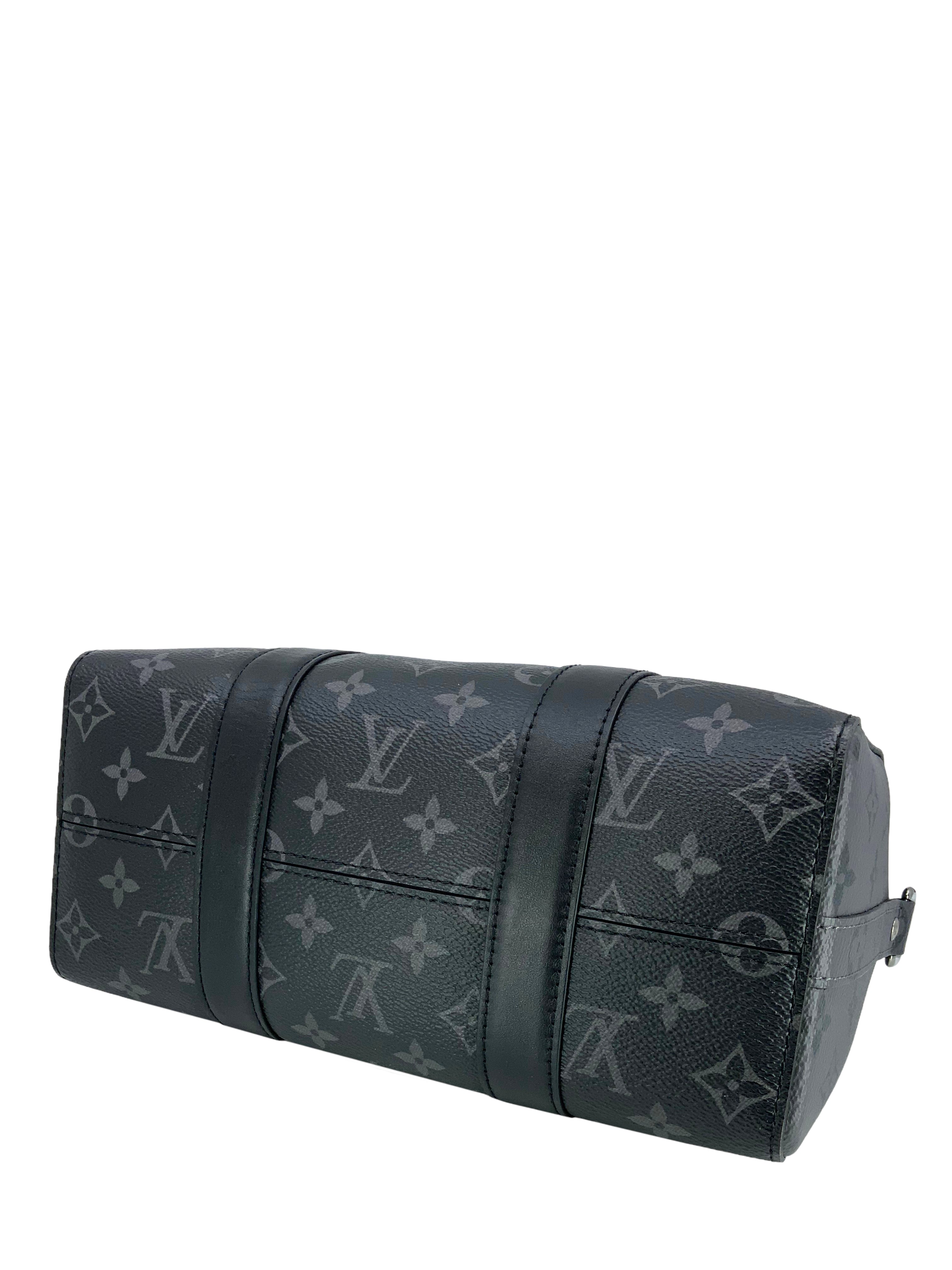Louis Vuitton Monogram Eclipse Canvas City Keepall Bag - Stylish Travel Duffel for Men & Women | Perfect for Weekend Getaways & Business Trips