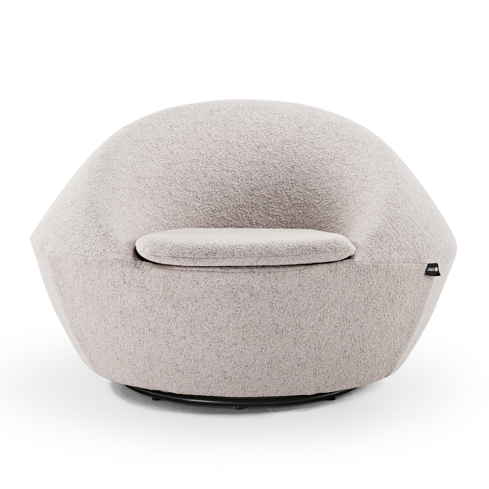 Stella Swivel Lounge Chair - 360 Degree Rotating Modern Accent Chair for Living Room, Bedroom, or Office - Comfortable Upholstered Reading Chair with Sturdy Metal Base