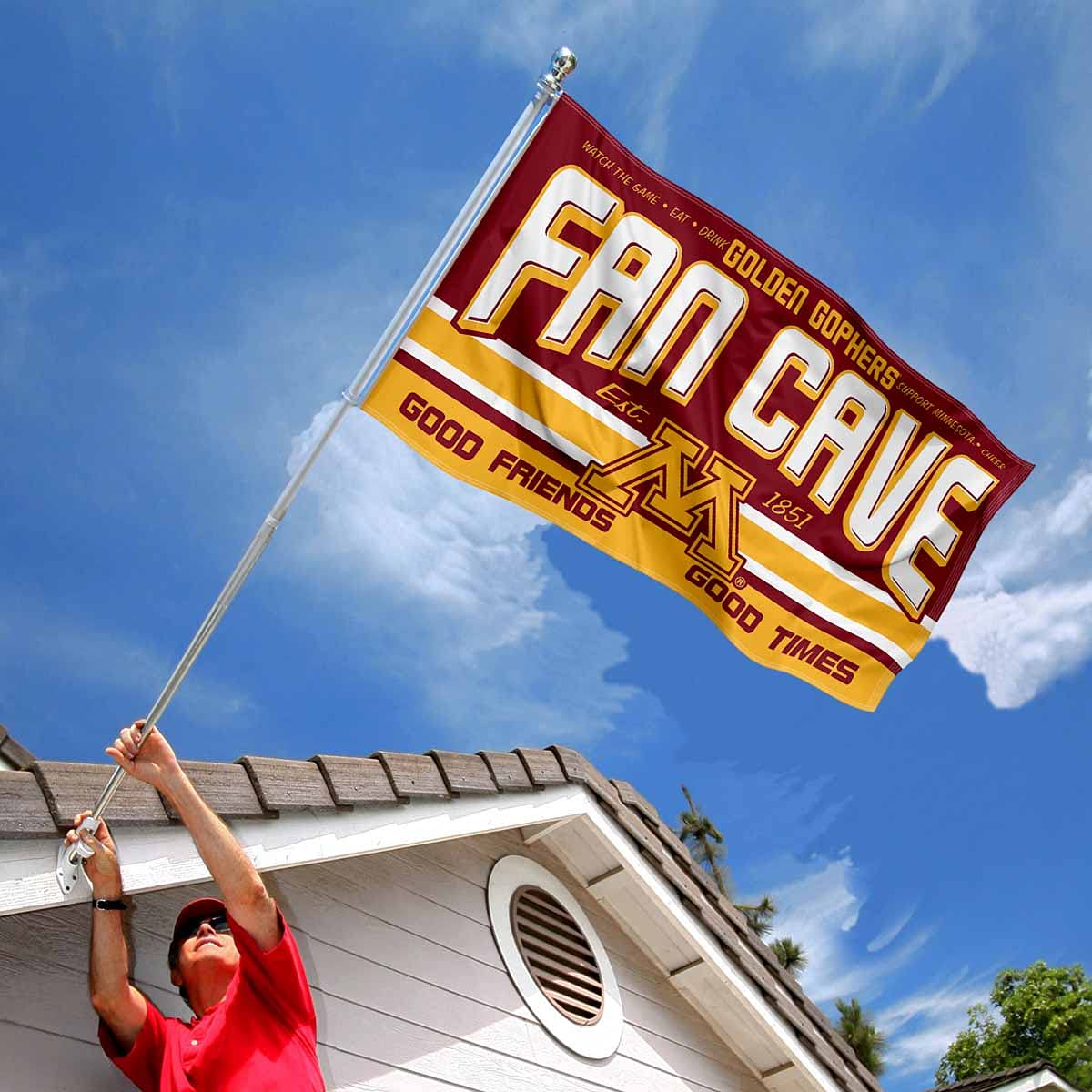 Minnesota Gophers Fan Man Cave Banner Flag - College Football Team Decor for Game Room, Basement & Tailgating Parties