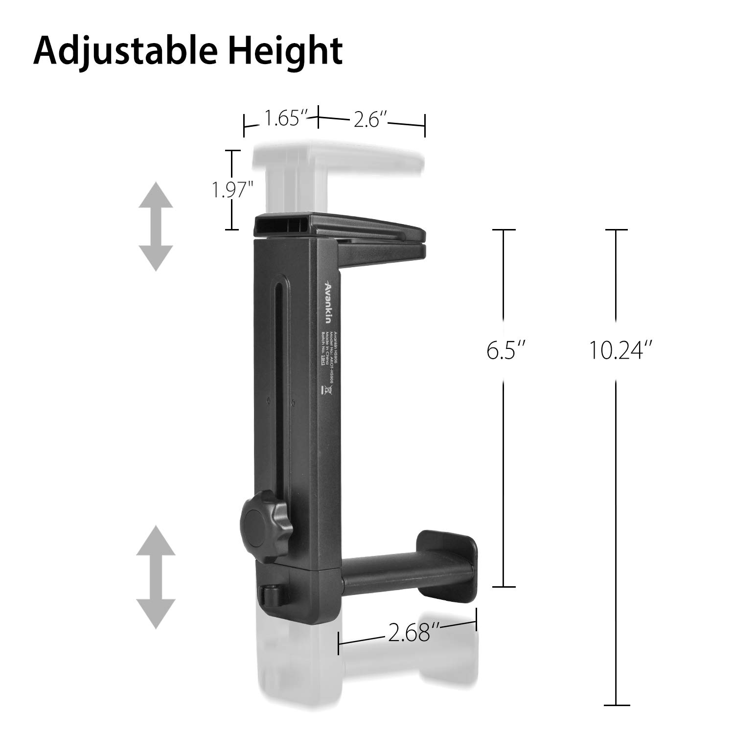 NEETTO HS906 Adjustable Headphone Stand & Hanger - 2-in-1 Gaming Headset Holder with Rotating Clamp & Cable Management - Perfect for Desk Setup, Home Office, and Gaming Stations