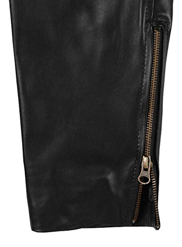 Men's Biker Style Skinny Jeans - Black Leather-Look Skin Tight Pants with 5 Pockets | Motorcycle Riding, Night Out, Casual Streetwear Fashion