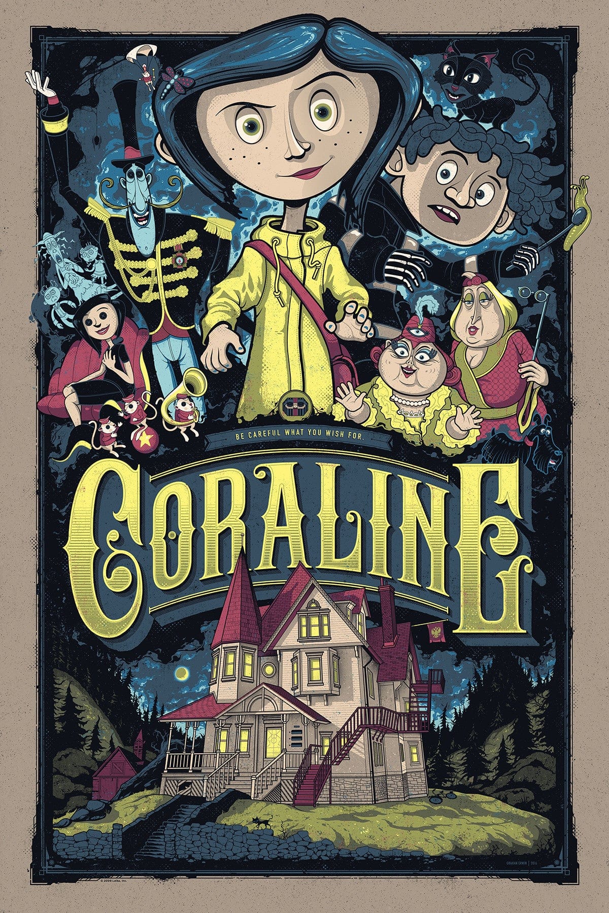 Coraline Movie Poster - Official Licensed Wall Art for Home, Bedroom, and Office Decor - Perfect Gift for Fans and Collectors