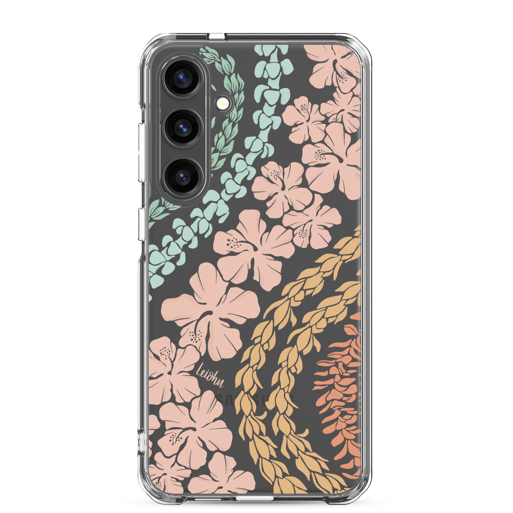 Groovy Lei Clear Protective Case for Samsung Galaxy - Slim & Durable Phone Cover for Everyday Use, Travel, and Work