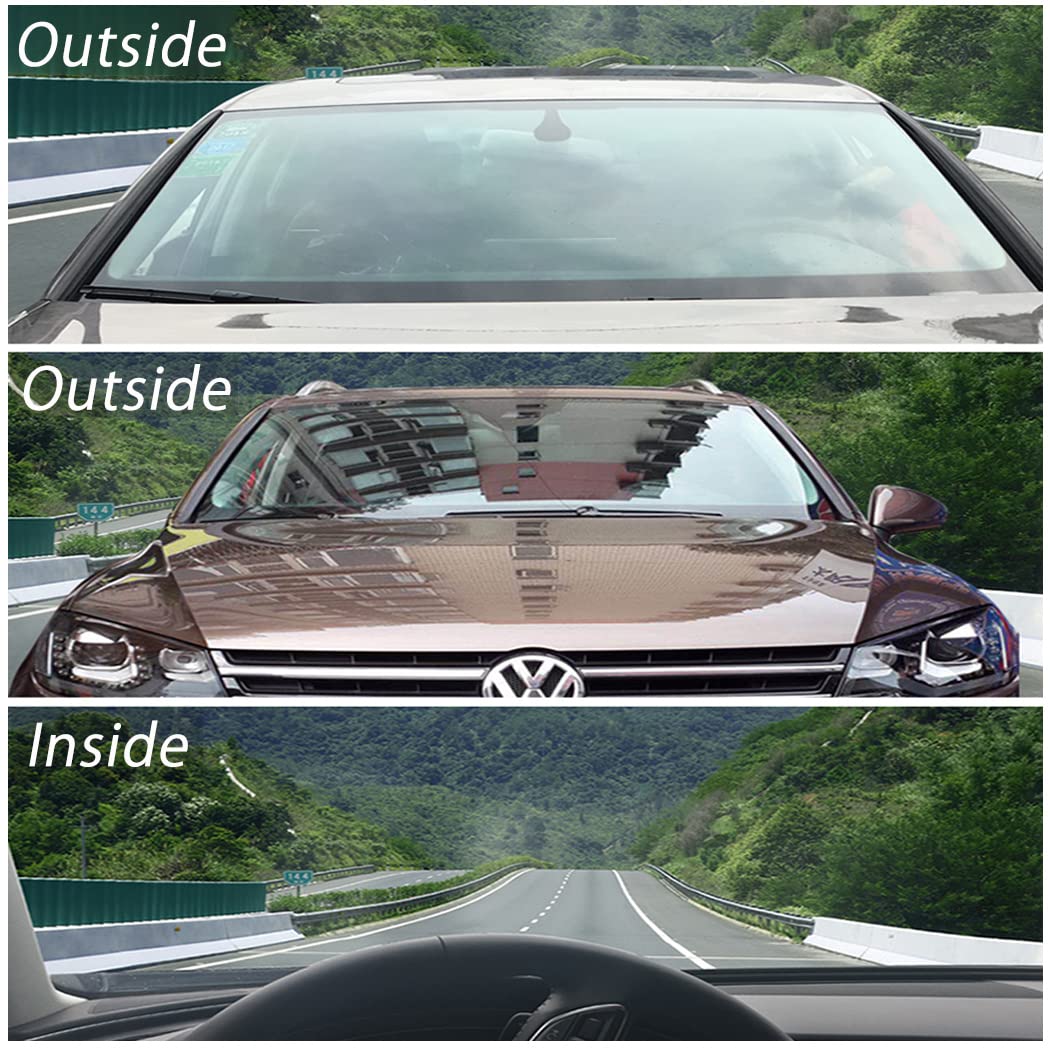 Premium Nano Ceramic Car Window Tint Film - 99% UV Protection & Heat Insulation - 80% VLT Sun Blocking Solar Film for Windshield & Side Windows (60