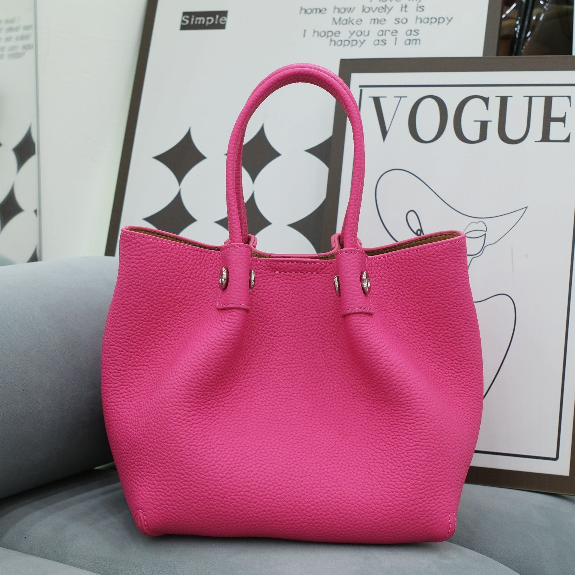 Luxury Genuine Leather Handbag for Women - Stylish & Durable Designer Tote Bag - Perfect for Work, Travel & Everyday Use