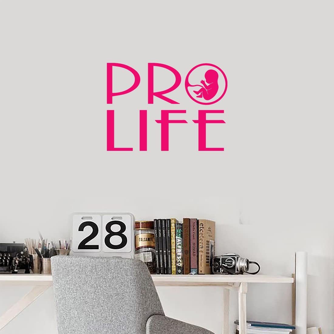 Premium Waterproof Vinyl Decal Stickers (Set of 2) - Baby Pro Life Pink Design for Laptop, Phone, Helmet, Car Window, Mug & Wall Decor | Cute Nursery, Kids Room, Office & Gift Ideas