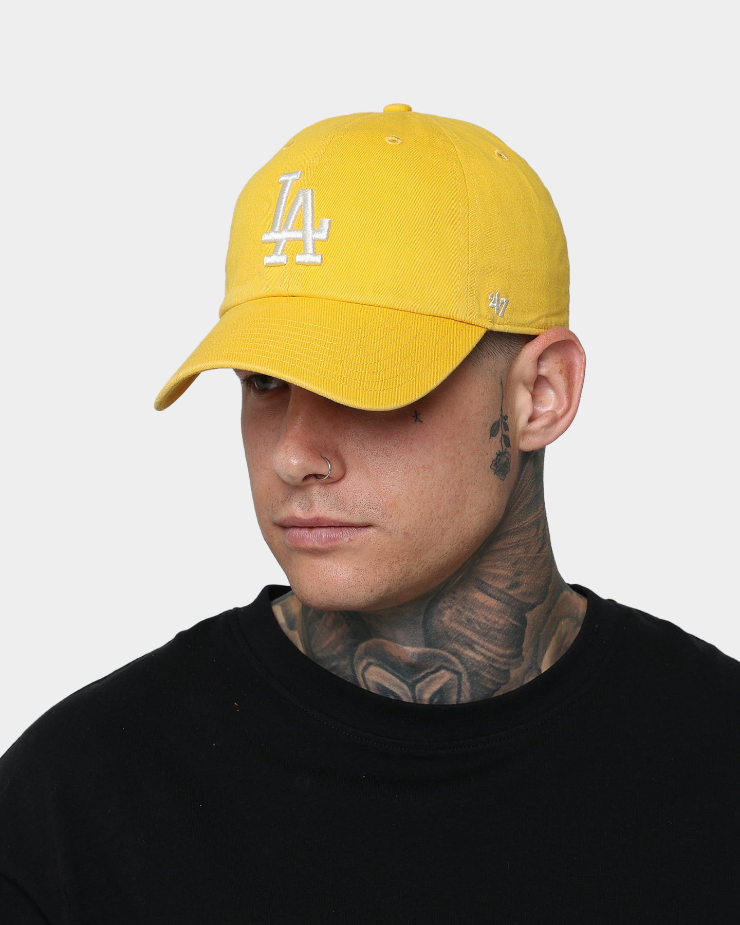 47 Brand Los Angeles Dodgers 'Lemon Sorbet' Adjustable Strapback Snapback Hat - Yellow Gold Baseball Cap for Men & Women - Perfect for Game Day, Sports Events & Streetwear Fashion