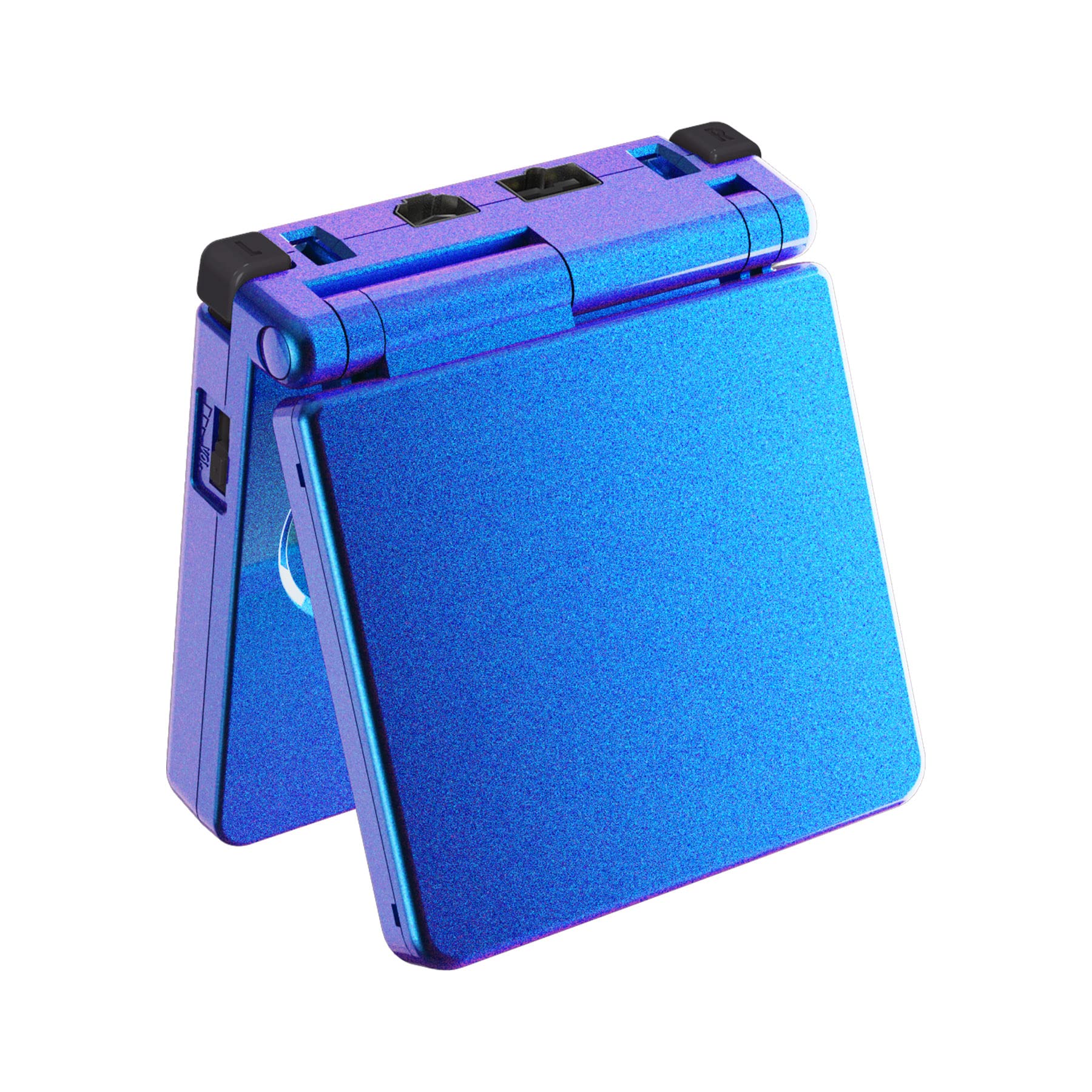 eXtremeRate Chameleon Purple Blue Glossy Replacement Shell for Gameboy Advance SP GBA SP - Compatible with IPS & Standard LCD Screens - DIY Custom Housing Case - Perfect for Game Console Modding & Retro Gaming Enthusiasts (Console & Screen Not Included)