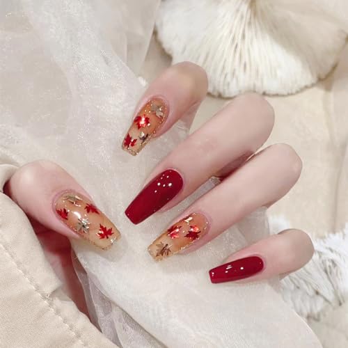 10.maple glitter leaf