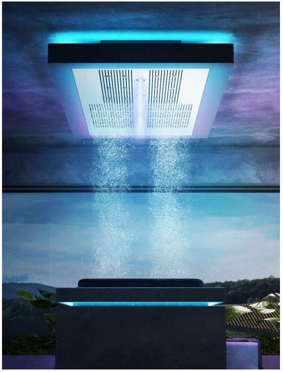 Aquaform Aquamotus Vichy Shower Head - High Pressure Rainfall Shower Head with 6 Spray Modes for Spa-Like Relaxation at Home - Perfect for Bathroom, Shower Renovation and Luxury Spa Experience
