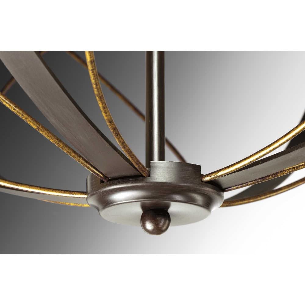 Brandywine Collection 6-Light Farmhouse Sphere Pendant Light in Silver Ridge - Perfect for Kitchen Island, Dining Room, and Entryway Lighting