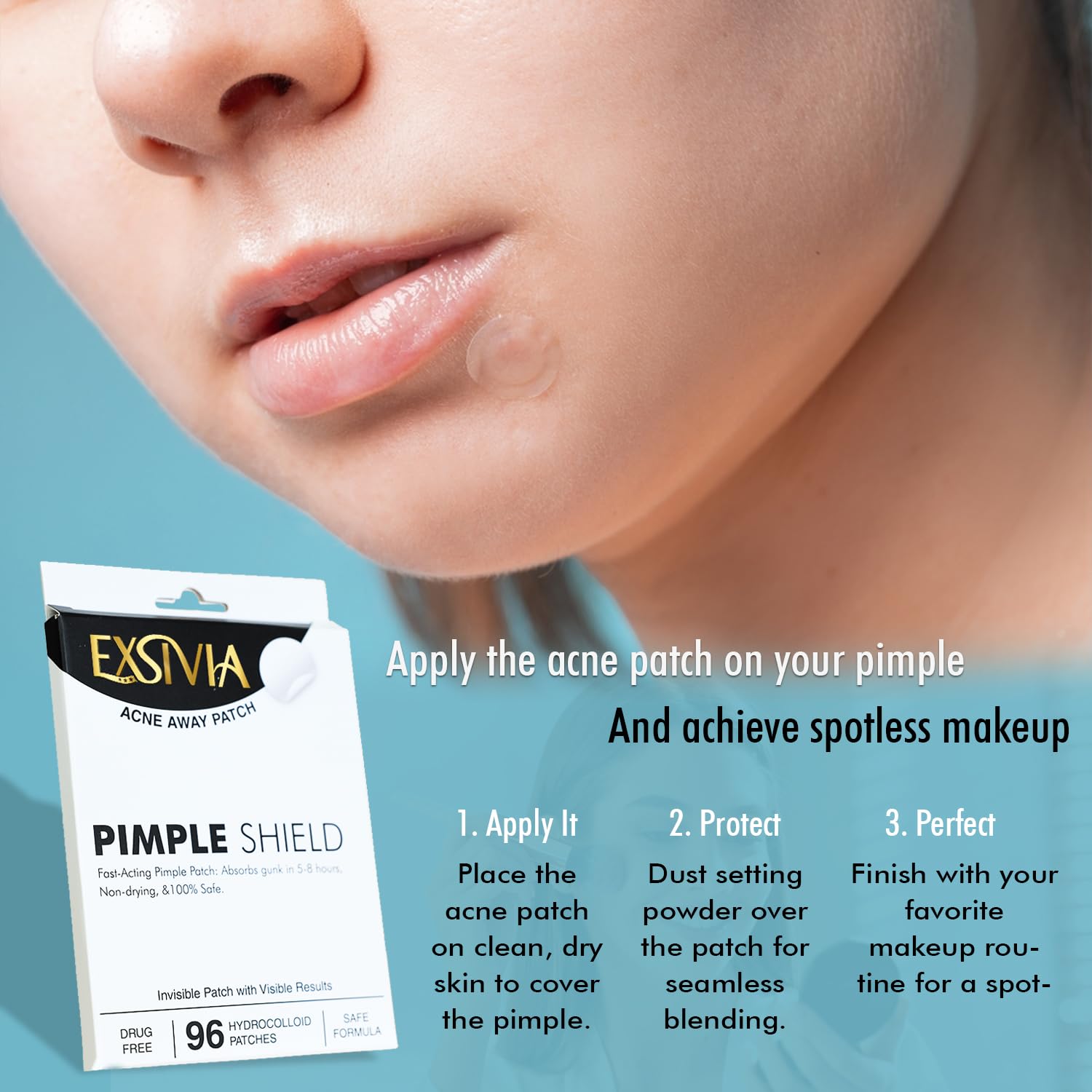 Acne Pimple Patches - Ultra Thin Hydrocolloid Blemish & Zit Covers for All Skin Types | 96 Count | Natural Healing Spot Treatment | Perfect for Overnight Use & Daily Breakout Care