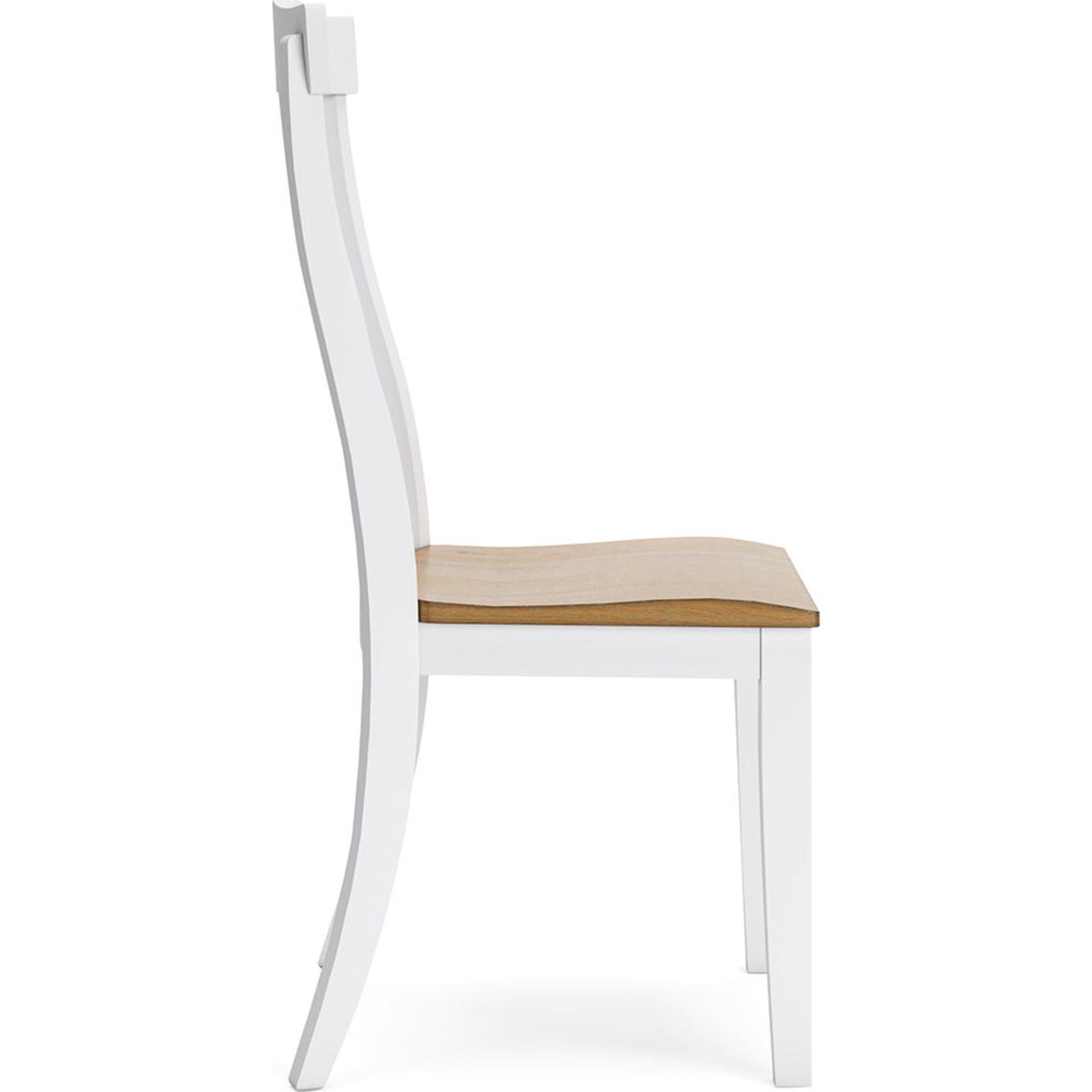 Ashbryn Modern Dining Chair - White & Natural Wood Finish (D844-01) - Perfect for Kitchen, Dining Room, and Breakfast Nook