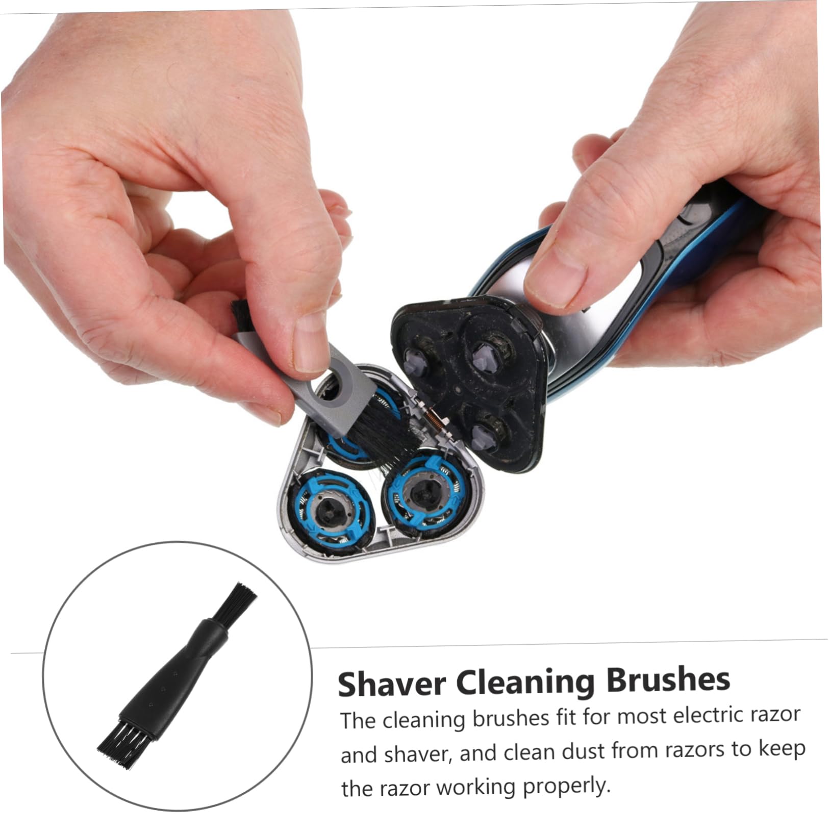 Baluue 10-Pack Electric Hairbrush Cleaner & Shaver Refills - One Blade Power Scrubber for Bathroom Cleaning, Men's Grooming & Electric Shaver Maintenance - Perfect for Home, Salon & Travel Use