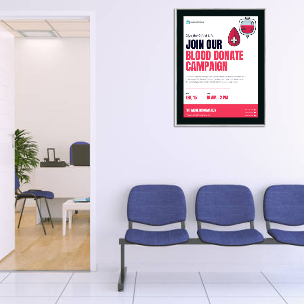 20x30 Poster Frame - SwingFrame Classic Black Display for Wall Art, Photos & Posters - Perfect for Home, Office & Gallery Decor