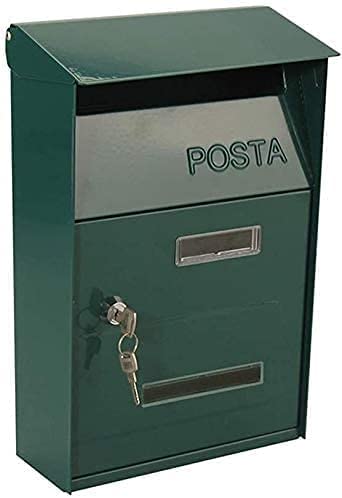 European Style Letterbox Post Box - Outdoor Garden Mailbox for Villa & Home - Simple Creative Newspaper & Parcel Drop Box (Model 1109) - Perfect for Front Yard, Driveway & Garden Decor