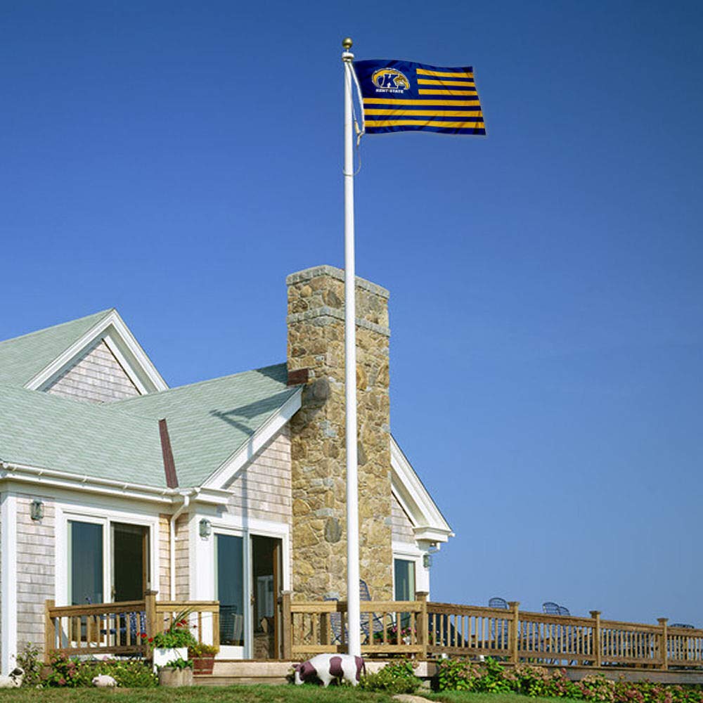 Kent State Golden Flashes American Flag - College Team Banners & USA Stripes Nation Flags for Dorm Room, Game Day & Tailgate Decor