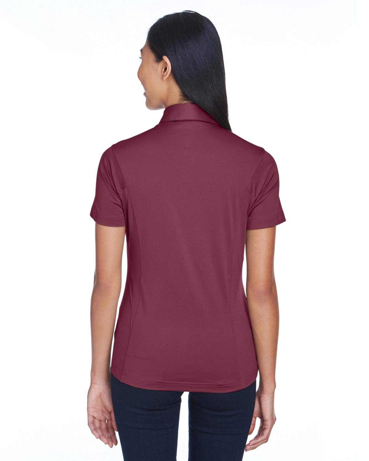 TEAM 365 Women's Performance Polo Shirt - Moisture Wicking, Breathable, Quick Dry - Sport Maroon, Small - Perfect for Golf, Tennis & Outdoor Activities