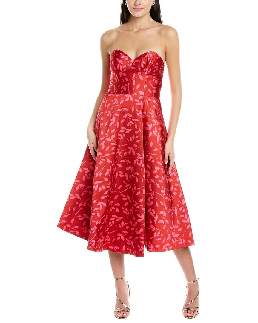 Sachin & Babi Bisate Floral Print Midi Dress for Women | Elegant Party & Wedding Guest Outfit | Perfect for Cocktail Dinners & Summer Events
