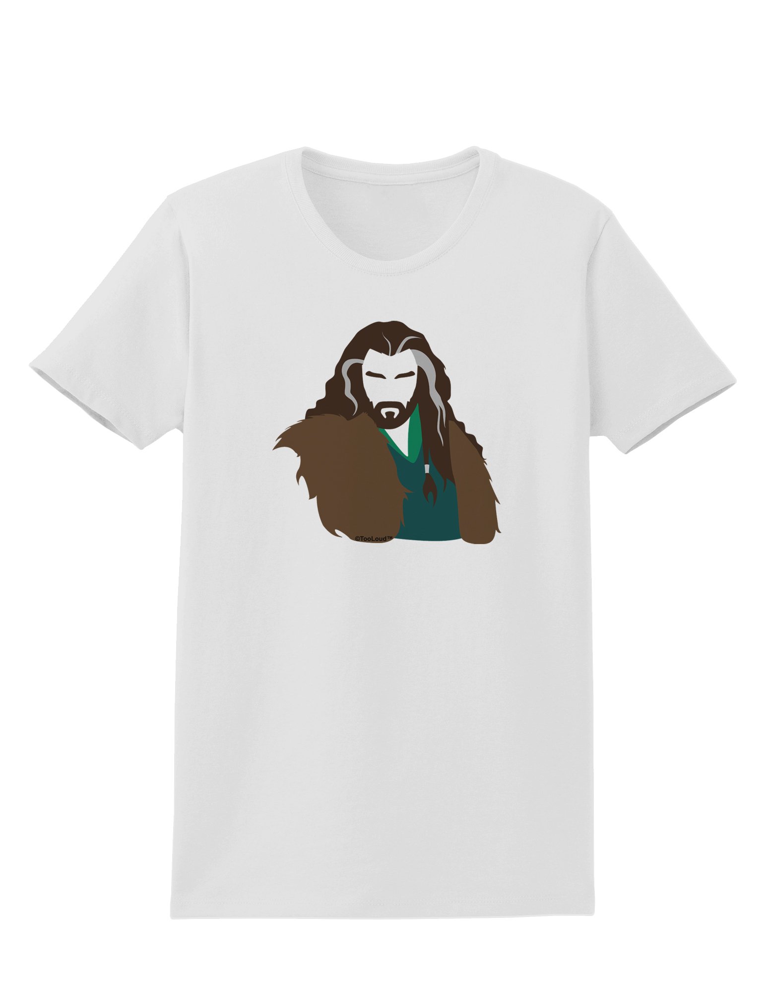 TooLoud Dwarf King Women's Graphic T-Shirt - Cool Fantasy Novelty Tee for Casual Wear, Cosplay & Gamer Girls