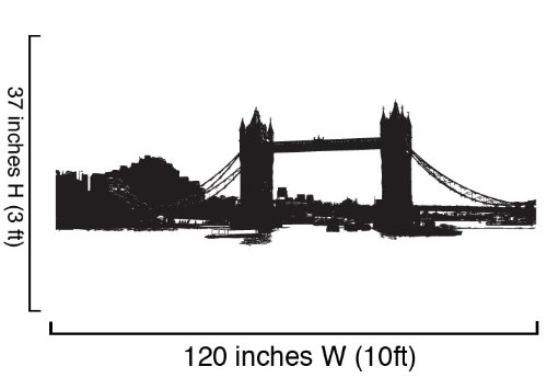London Bridge Vinyl Wall Art Decal Sticker - 10ft Long (37