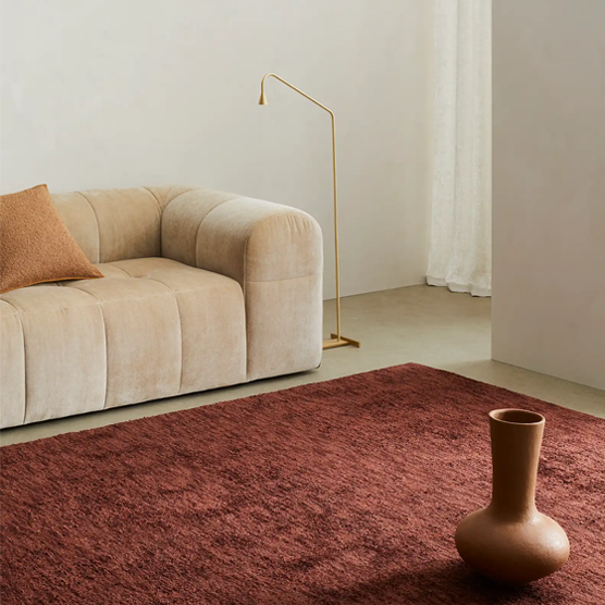 Almonte Clay Floor Rug 200cm x 300cm - Soft Non-Slip Area Rug for Living Room, Bedroom & Home Decor