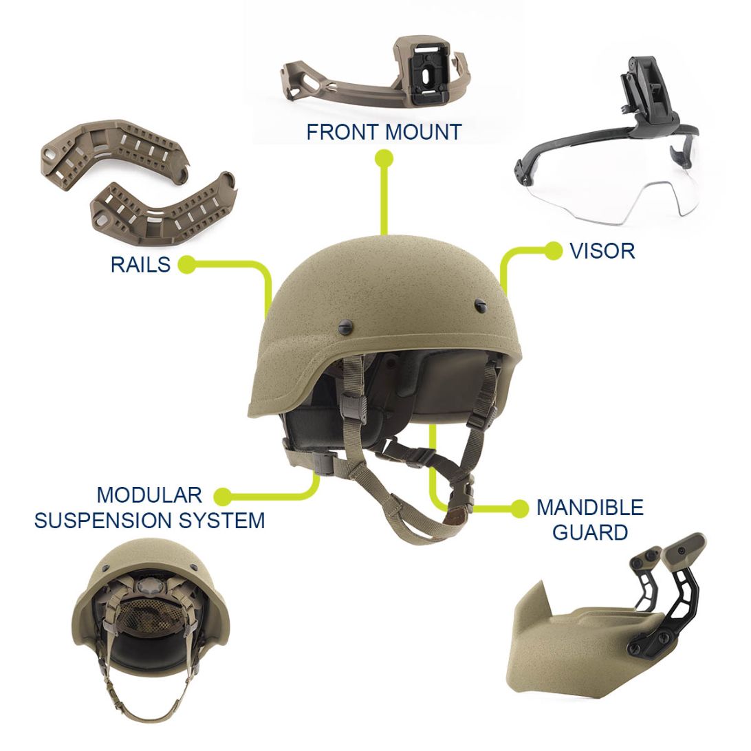 Galvion Viper Standard Visor with Clear Lens - Tactical Helmet Accessory for Military, Police & Airsoft | Enhanced Protection & Visibility for Outdoor Activities