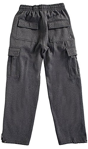 Pro Club Men's Heavyweight Fleece Cargo Pants - Durable Workwear for Outdoor Activities, Hiking & Casual Wear | Warm Winter Pants with Multiple Pockets