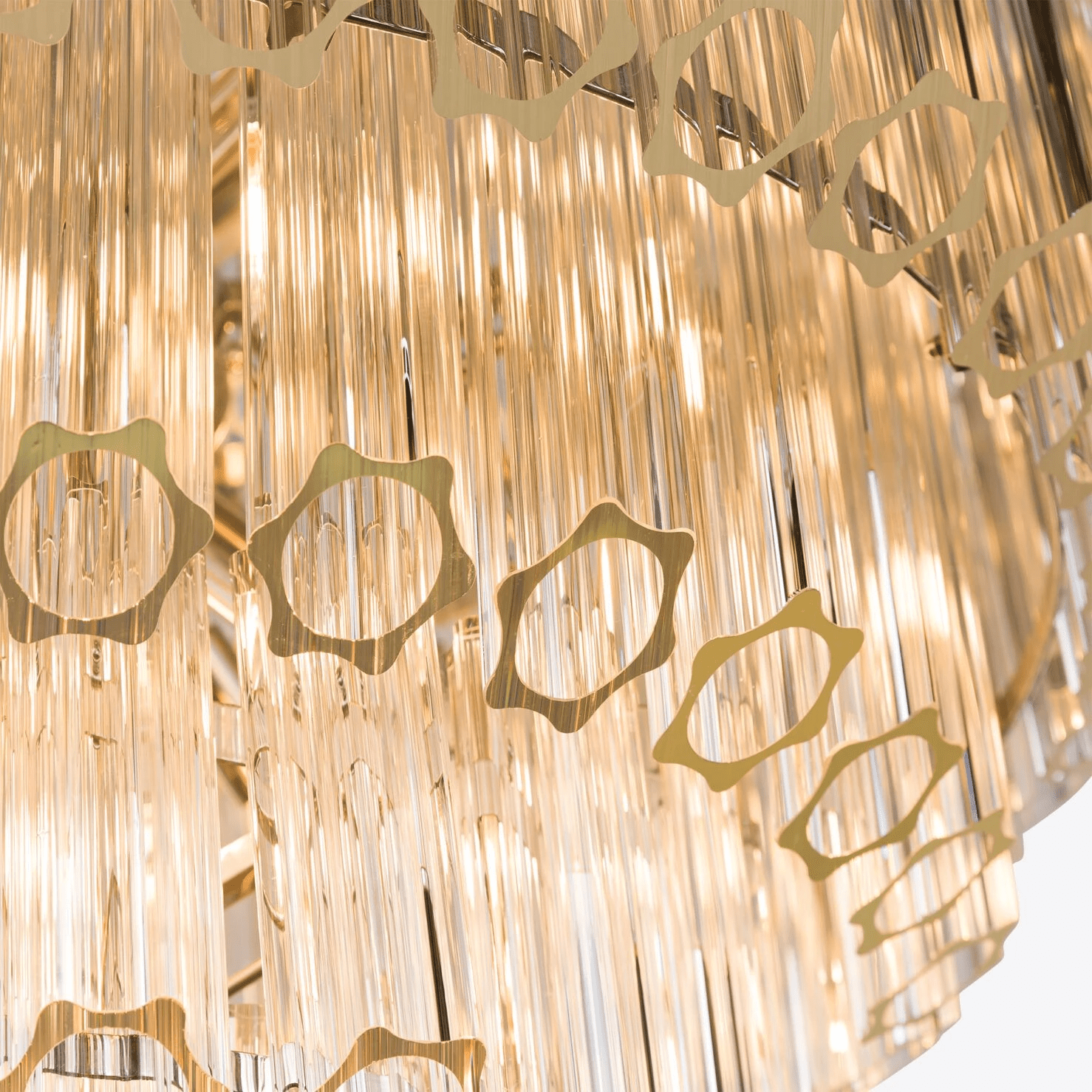 Grande Palermo Crystal Clear Chandelier - Elegant Modern Ceiling Light Fixture for Dining Room, Living Room & Bedroom