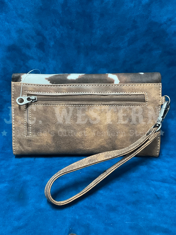 Nocona Women's Jessi Ray Clutch Wallet - Genuine Leather Brown Crossbody Purse for Everyday Use, Travel & Date Night