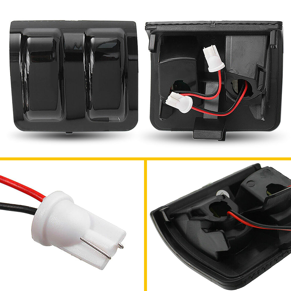 LED Switchback Mirror Lights - Dynamic Amber Turn Signal & White Parking Lights for 2008-2016 Ford F250 F350 F450 F550 Super Duty Trucks (2-Piece Set) - Perfect for Enhanced Visibility and Safety During Night Driving and Lane Changes