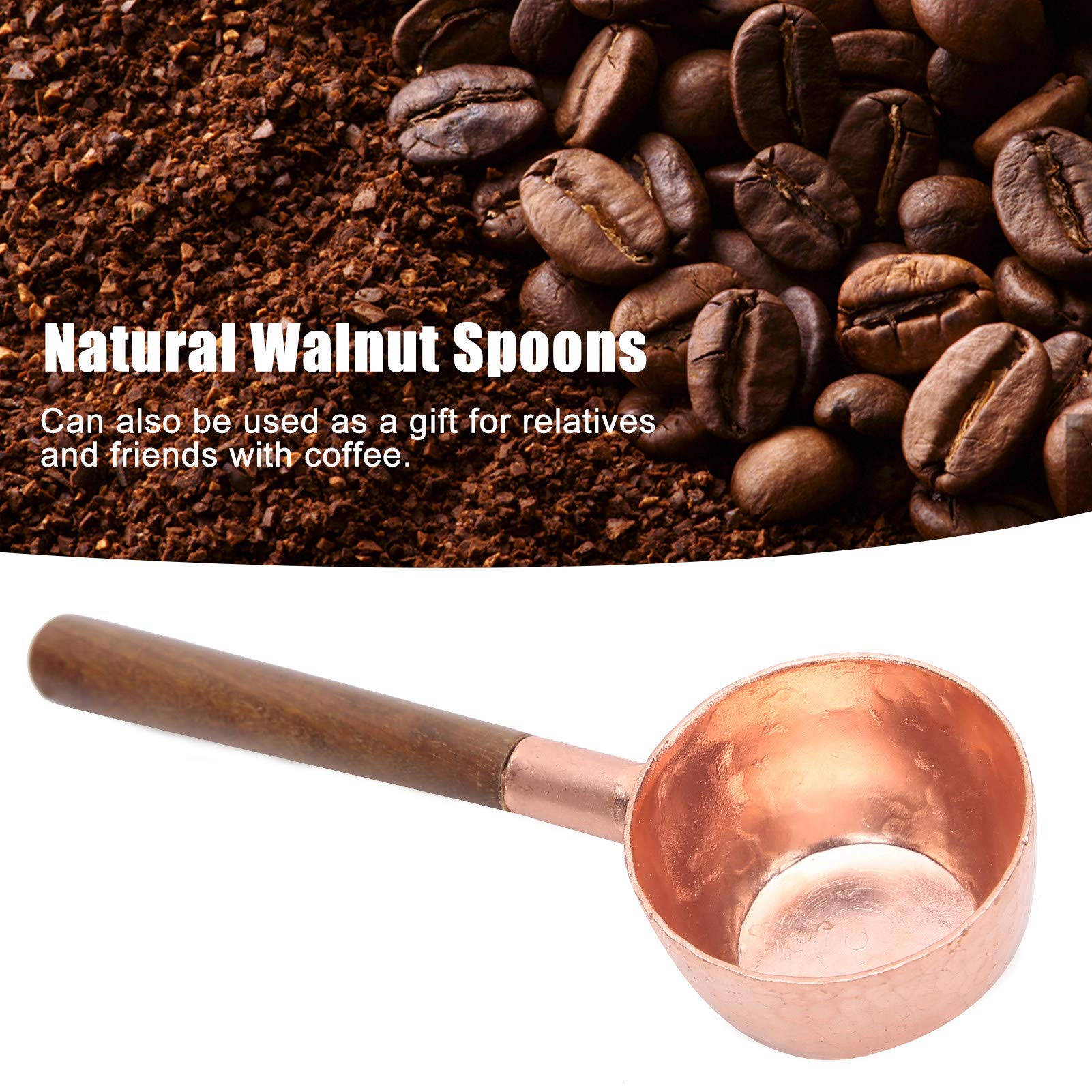 Premium Wooden Measuring Spoons Set - Durable Kitchen Tools for Coffee, Tea & Baking - Perfect for Measuring Coffee Beans, Spices & Ingredients (6-Piece Set) - Ideal for Home Kitchen, Coffee Shops & Baking Enthusiasts