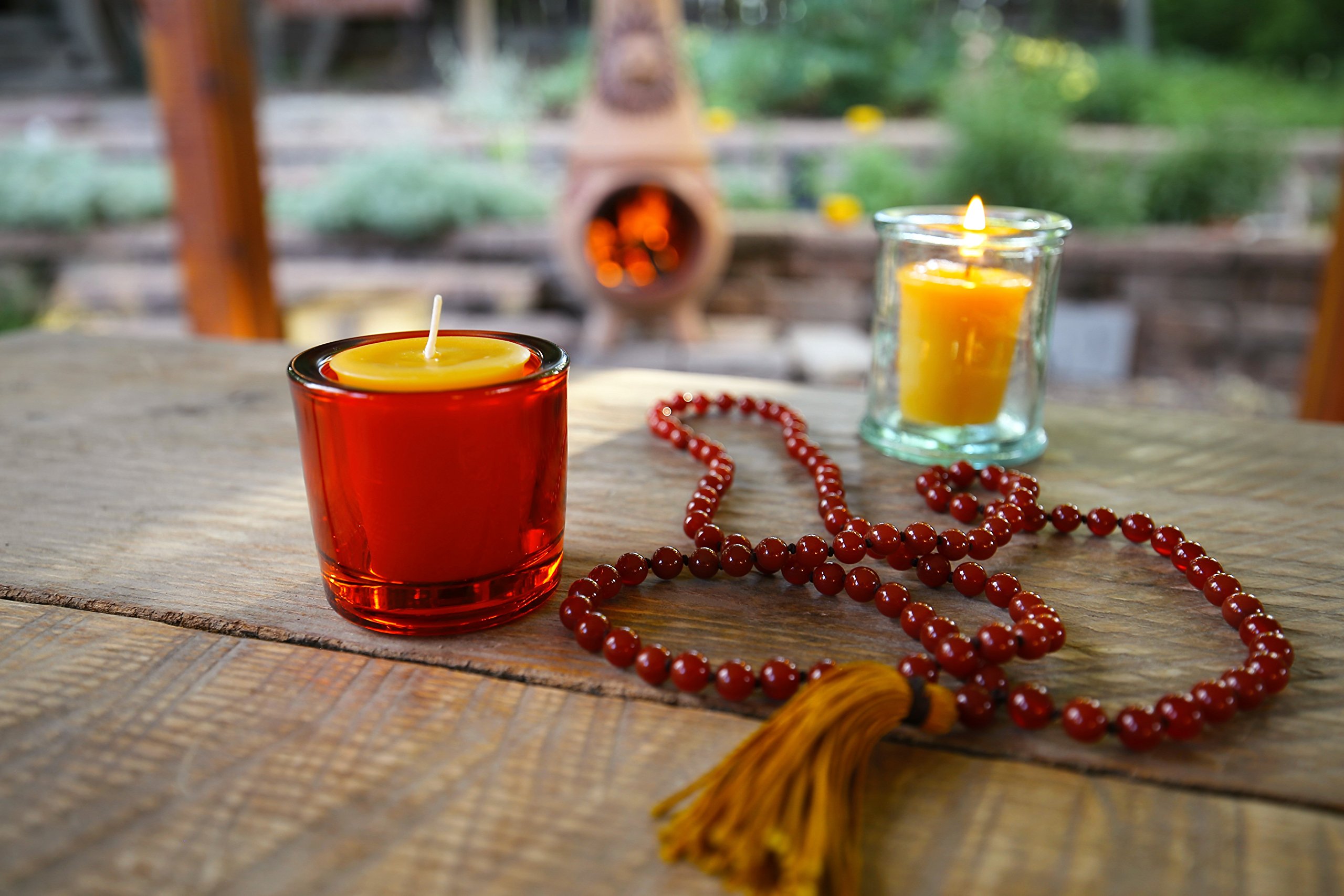 Bluecorn 100% Pure Beeswax Votive Candles - 36 Pack Natural Yellow Beeswax Candles | Long Lasting 12+ Hour Burn | Handmade in USA | Soy & Paraffin Free | Perfect for Home Decor, Weddings, Spa Relaxation & Aromatherapy