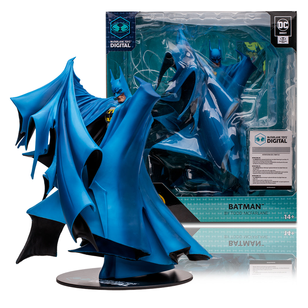 Batman by Todd McFarlane - 1:8 Scale Blue PVC Statue | Collectible DC Comics Figure for Display & Home Decor