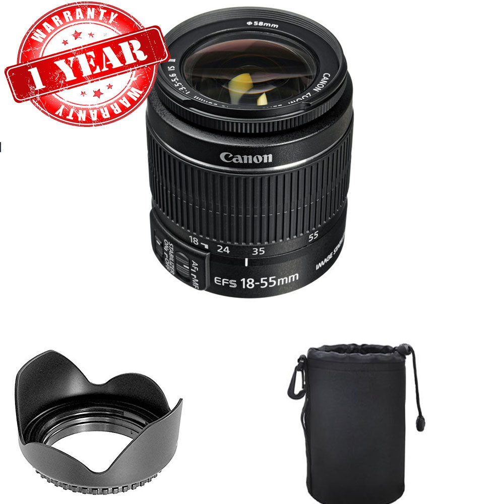 Canon EF-S 18-55mm f/3.5-5.6 IS II Standard Zoom Lens for DSLR Cameras - USA Version | Perfect for Travel, Portraits & Everyday Photography