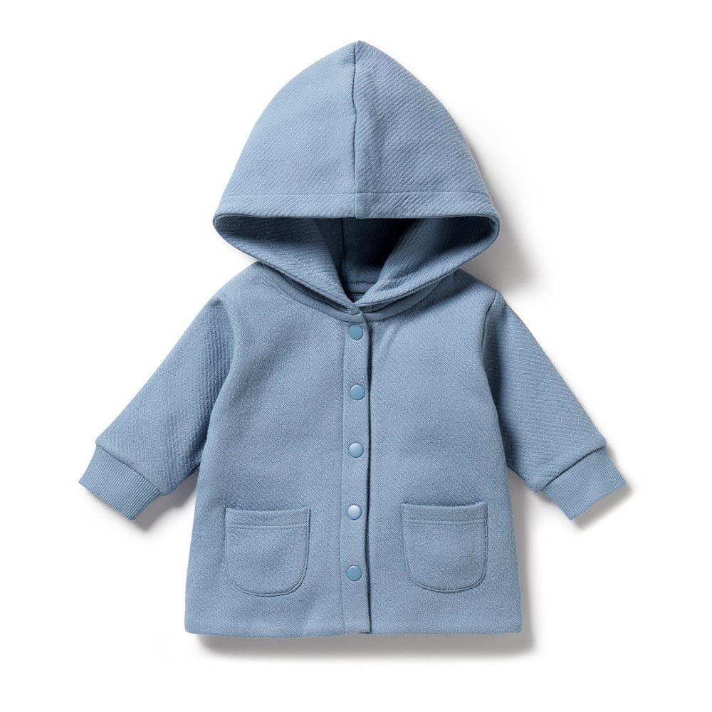 Storm Blue Organic Quilted Jacket for Women - Eco-Friendly Lightweight Winter Coat for Outdoor Activities & Casual Wear
