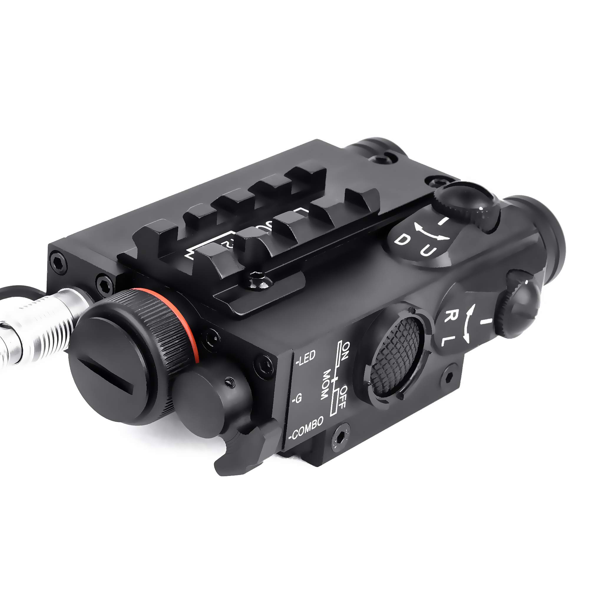 FL2000 Green Laser Sight & 200LM LED Flashlight Combo with Pressure Switch & Quick Release Mount - Tactical Light for Pistols, Rifles, Hunting & Outdoor Activities (Black)