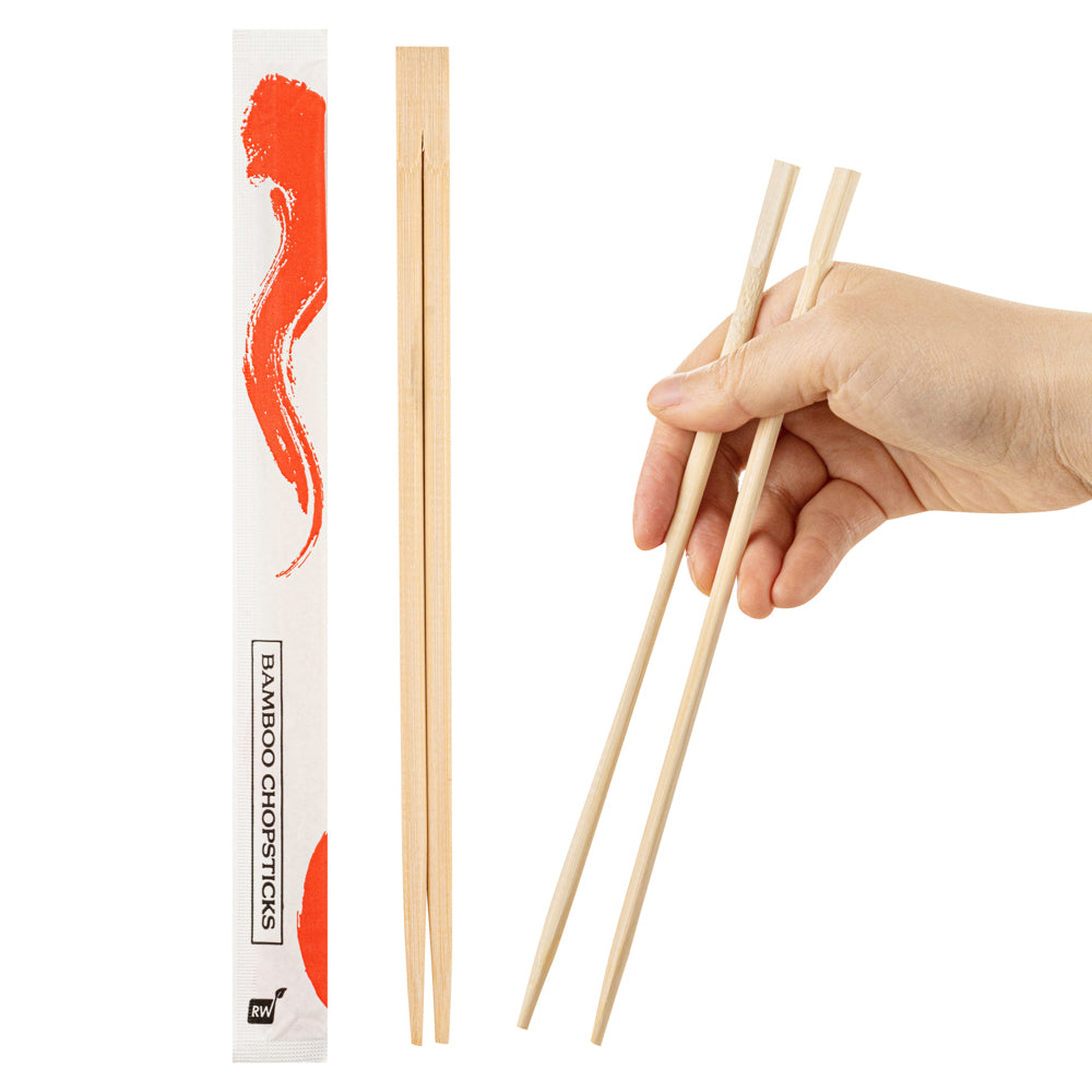 Natural Bamboo Twin Chopsticks - Eco-Friendly & Durable - 1000 Count Bulk Box - Perfect for Restaurants, Catering & Asian Cuisine