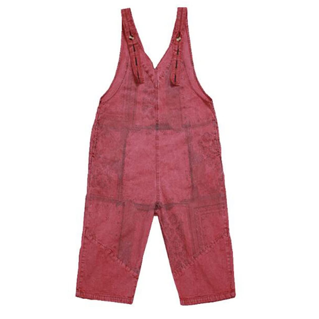 KJHD Women's Boyfriend Style Drop Crotch Denim Jumpsuit Overalls - Casual Streetwear for Everyday Wear, Music Festivals & Urban Fashion