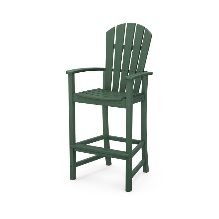 POLYWOOD Palm Coast Bar Chair - Weather-Resistant Outdoor Bar Stool for Patio, Poolside & Deck - Durable Recycled Plastic Furniture for Home & Commercial Use