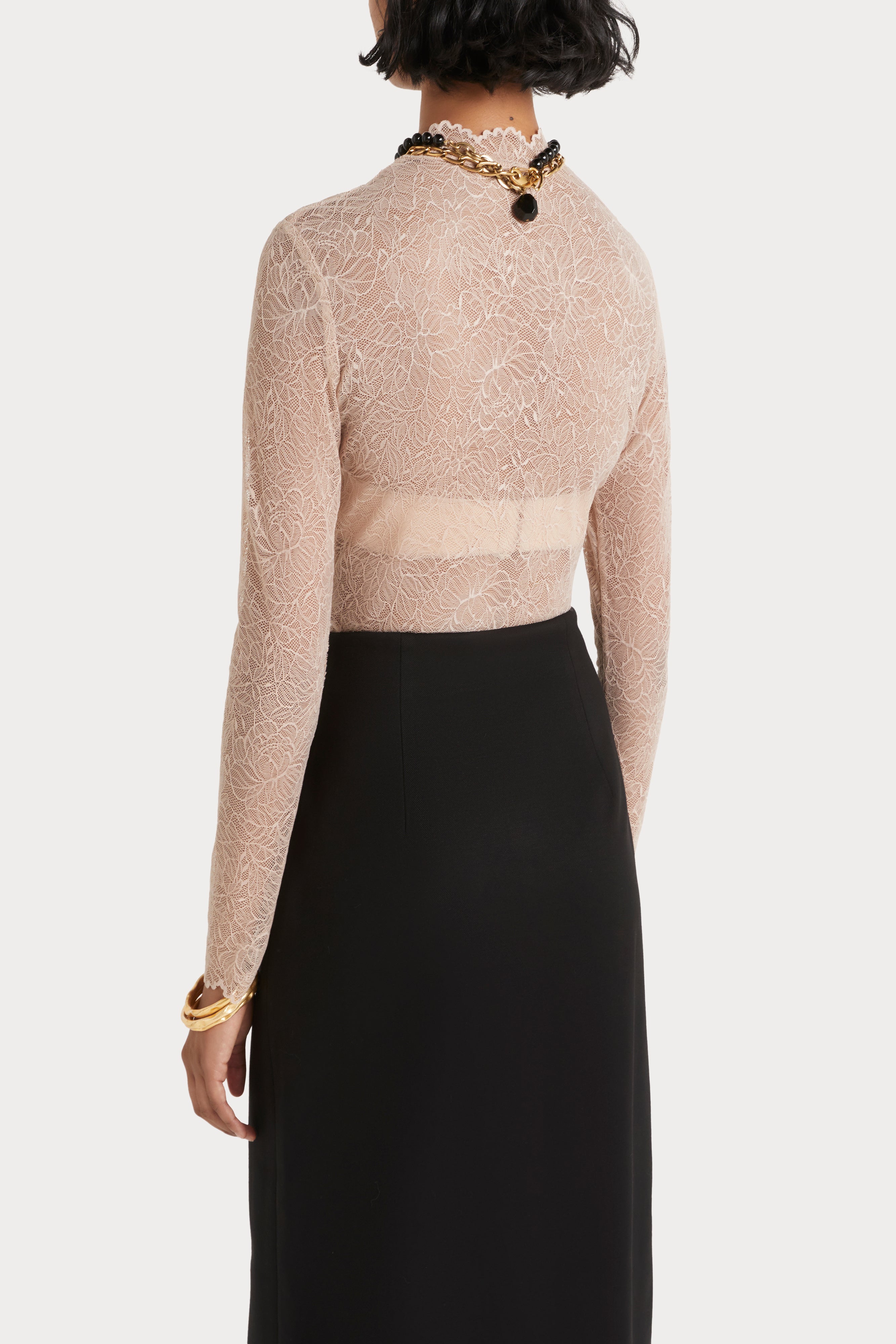 Husk Antonia Women's Nude Top - Elegant Blouse for Casual Wear, Office, and Date Night Outfits
