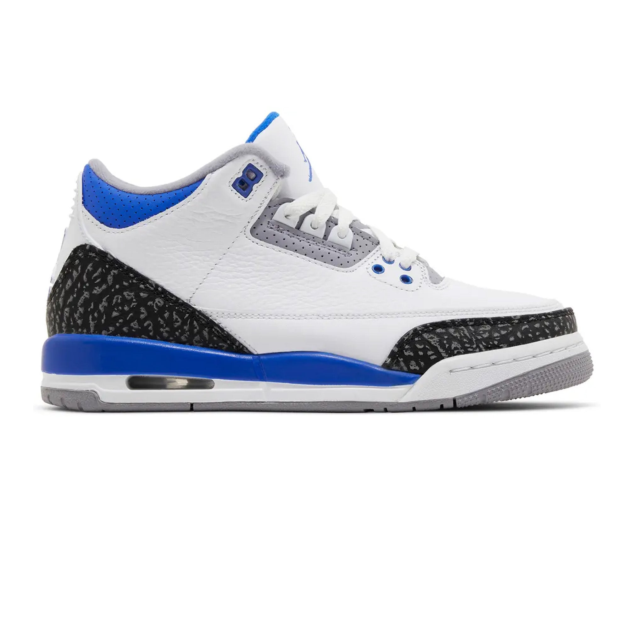 Air Jordan 3 'Racer Blue' GS Sneakers (2021) - Retro Basketball Shoes for Women & Girls - Perfect for Sports, Streetwear & Casual Fashion