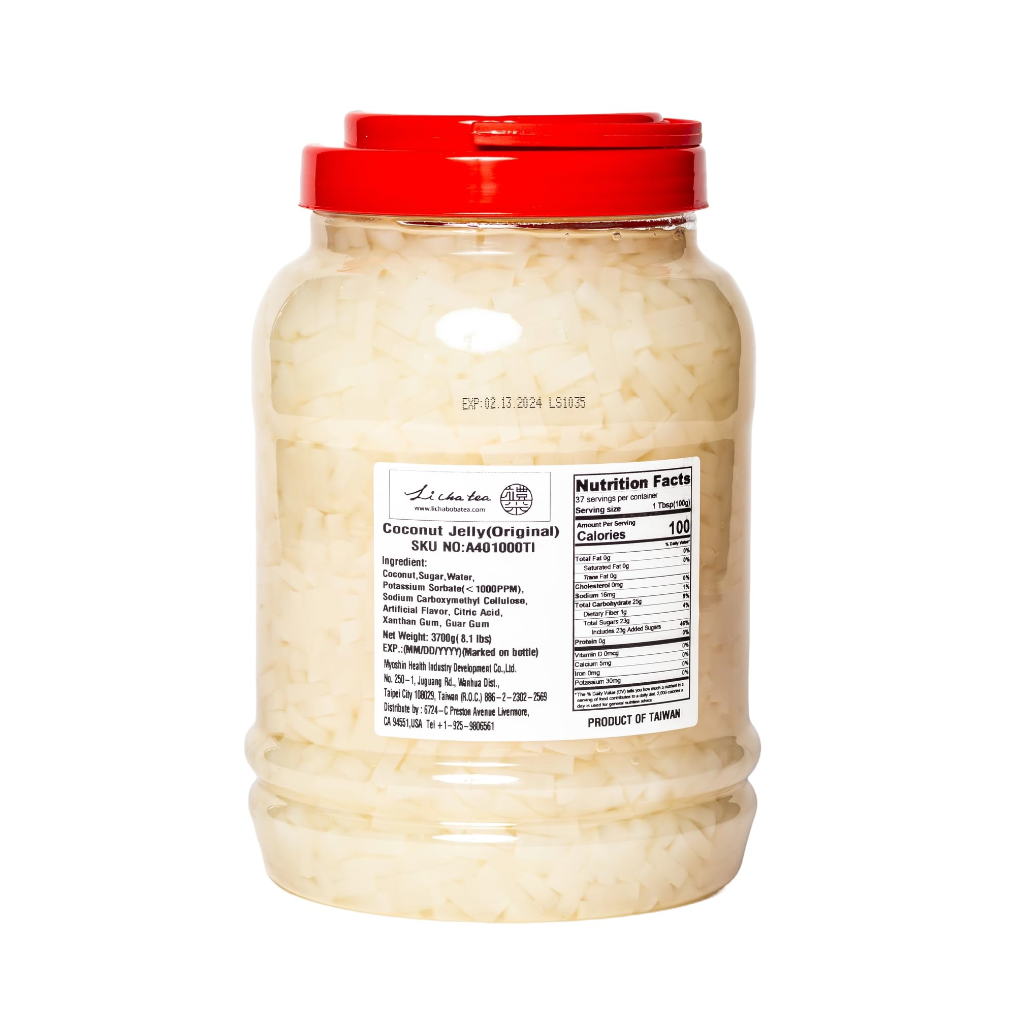 Premium Coconut Jelly (4kg/8.8lbs Bulk) - Perfect Topping for Bubble Tea, Boba Drinks, Desserts & Smoothies - Great for Cafes, Home Cooking & Party Snacks