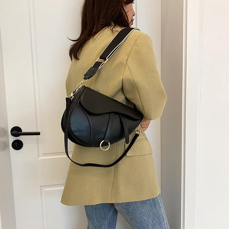 Trendy Women's Small Clutch Purse - Saddle Shoulder Bag, Underarm Handbag & Crossbody Satchel for Evening Parties, Date Nights & Daily Use