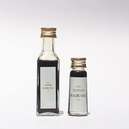 The Bare Bar | 100% Natural Hair Oil for Dry & Damaged Hair - Nourishing & Hydrating Treatment for All Hair Types - Perfect for Daily Use & Styling