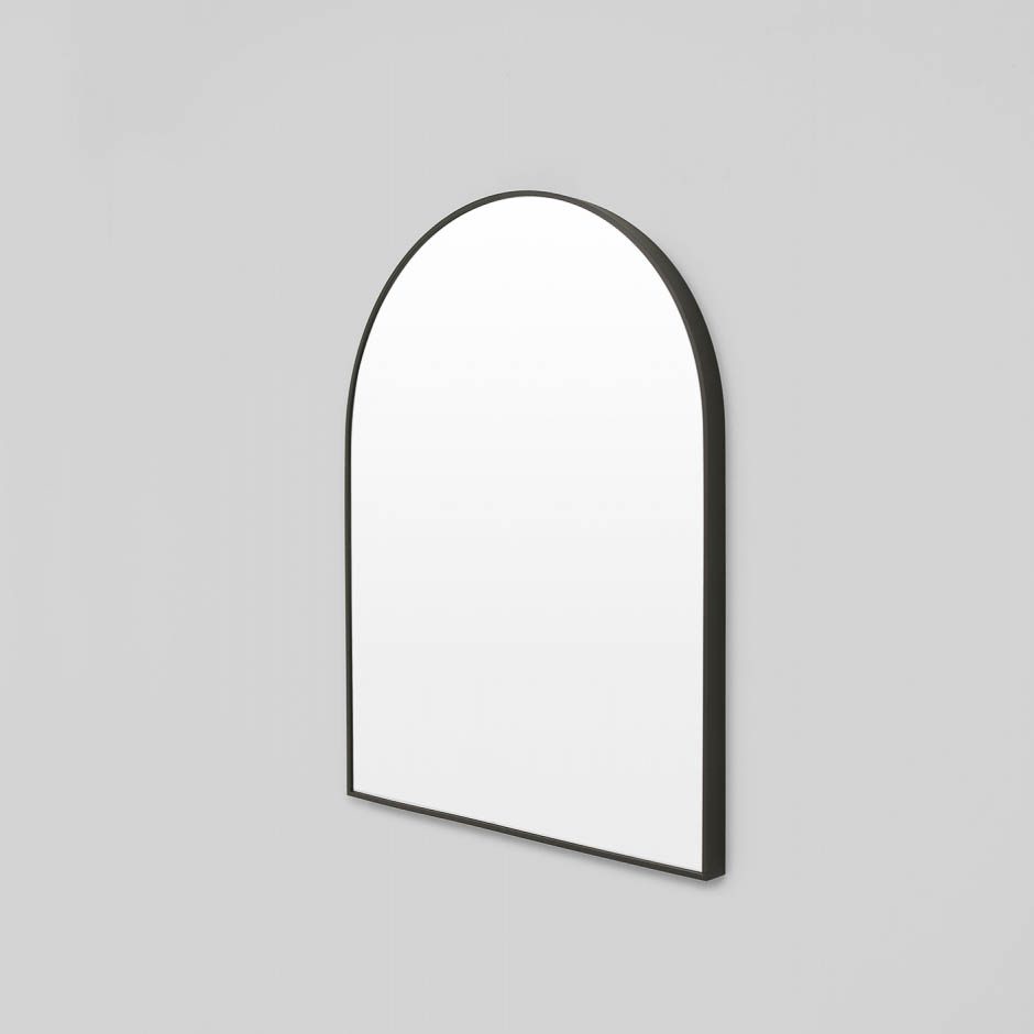MIDDLE OF NOWHERE Simplicity Arch Mirror - Black Full Length Wall Mirror 65x85cm (25.6x33.5 Inches) for Bedroom, Living Room & Entryway Decor