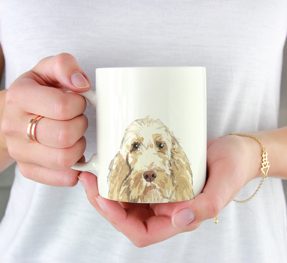 **Andaz Press 11oz Dog Coffee Mug - Spinone Italiano Pet Lover Gift, Ceramic Cup for Dog Owners, Birthday & Christmas Present for Her & Family - Perfect for Coffee, Tea & Hot Drinks at Home or Office**