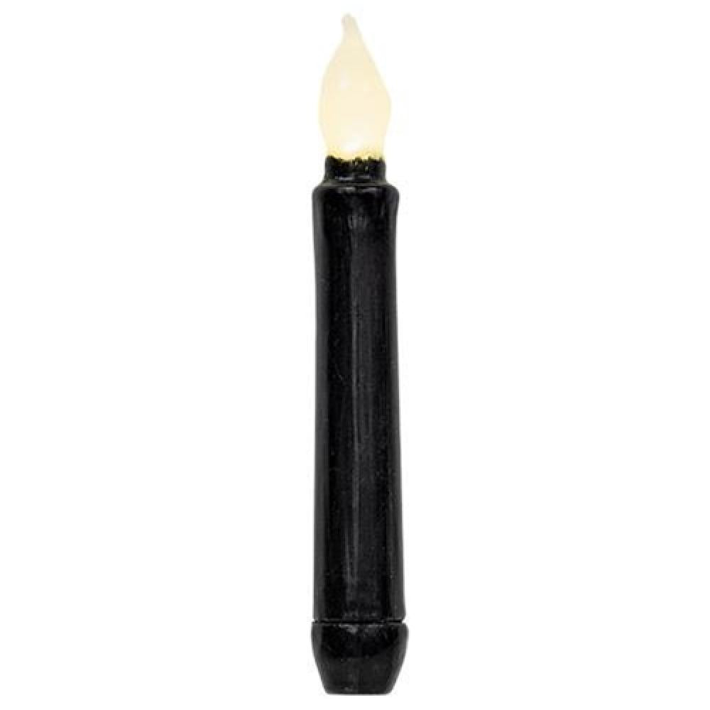 6-Pack Black Glossy Kitchen Timer Taper Candles - Perfect for Dinner Parties, Romantic Dates & Holiday Decorations