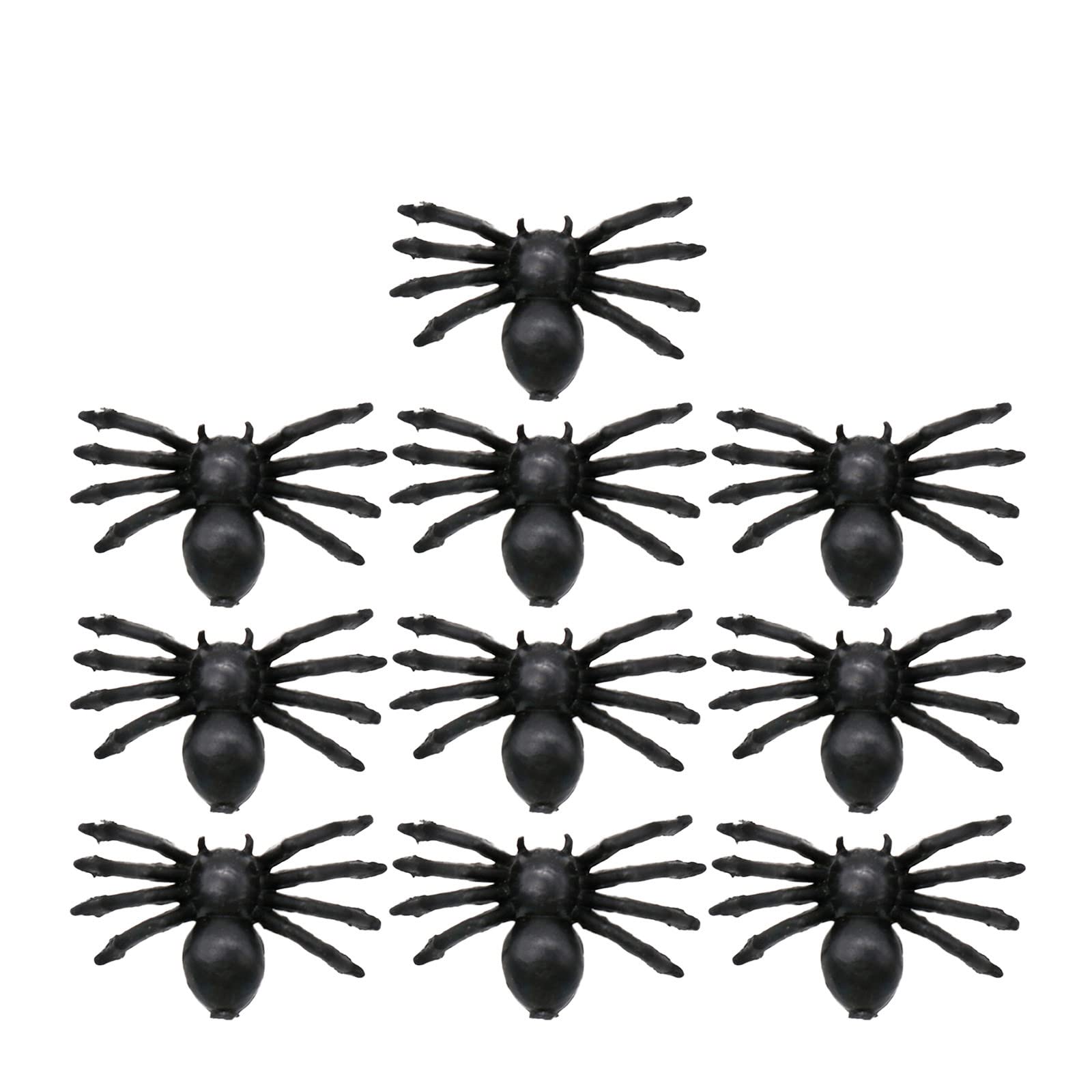 10PCS Realistic Glow-in-the-Dark Halloween Spider Decorations - Scary Plastic Fake Spiders for Outdoor/Indoor Halloween Party, Haunted House, Prank Props & Spooky Home Decor